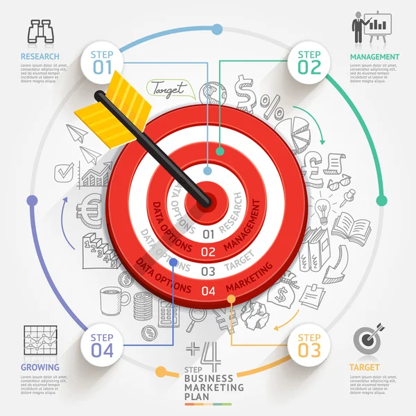 iş hedef pazarlama kavramı.