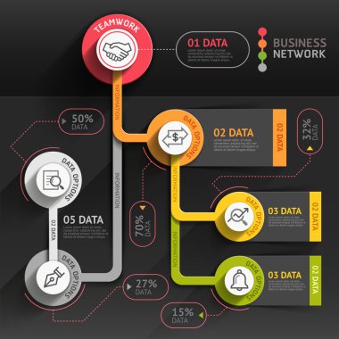 iş pazarlama Infographic şablonu.