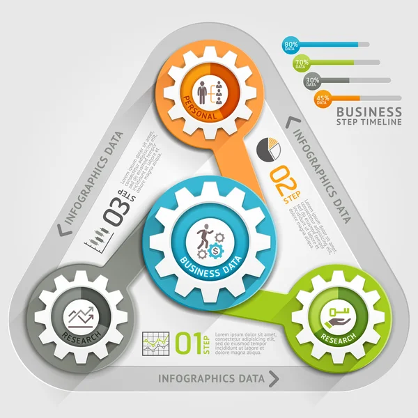 Modelo de infográfico de linha do tempo de negócios . — Vetor de Stock