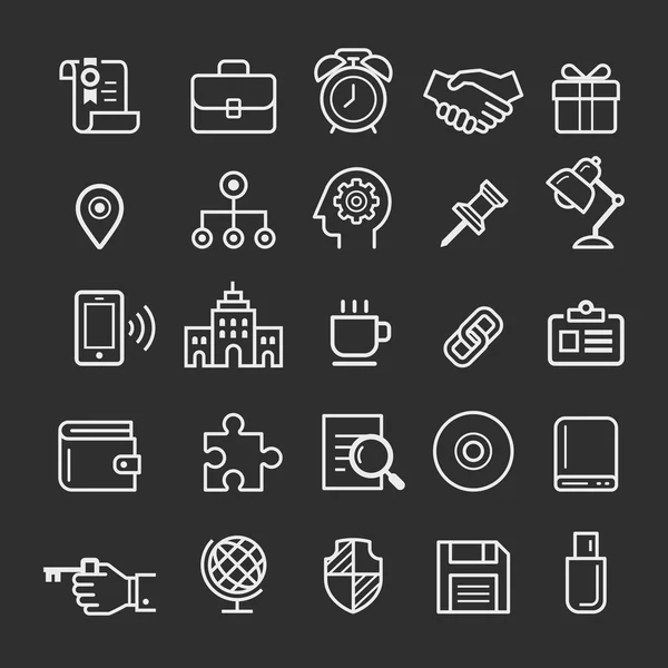 Business element icons. Vector illustration — Stock Vector