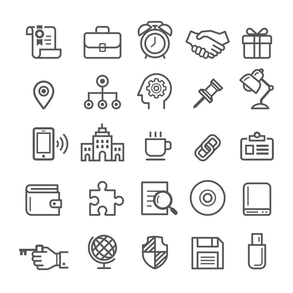 Business element icons. Vector illustration — Stock Vector