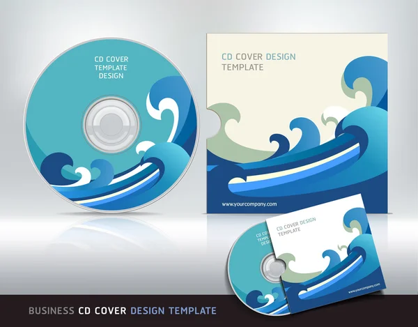 Modello di design della copertina del CD. Sfondo astratto Illustrazione vettoriale . — Vettoriale Stock