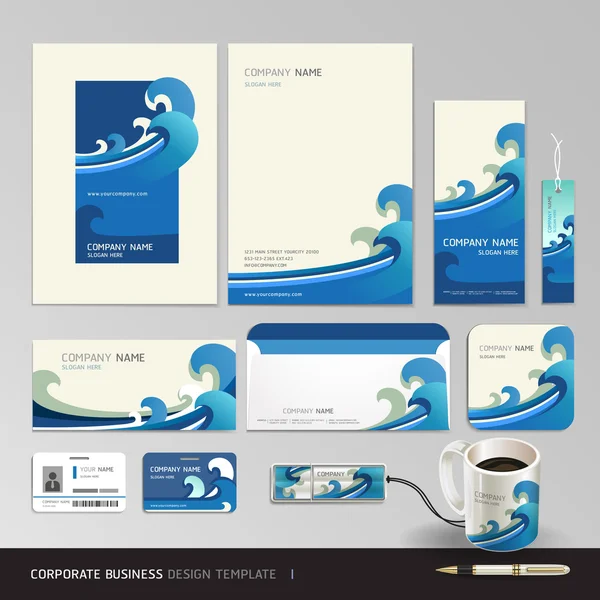 Corporate Identity Business-Set-Design. abstrakte Hintergrundvektorillustration. — Stockvektor