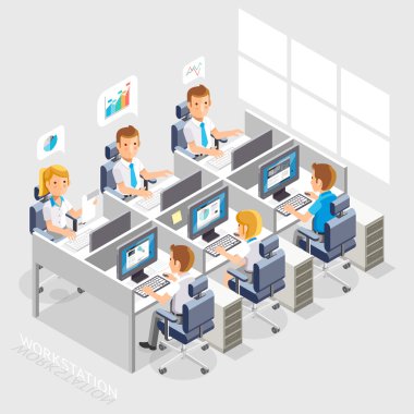 iş adamları bir Ofis Masası üzerinde çalışma.