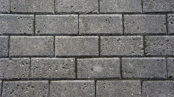 Estrada de pedra cinza tijolo. Pavimento textura fotografia. — Fotografia de Stock