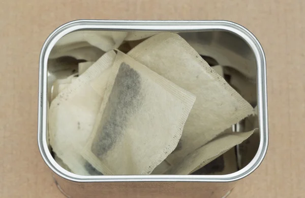 Tea bags container — Stock Photo, Image