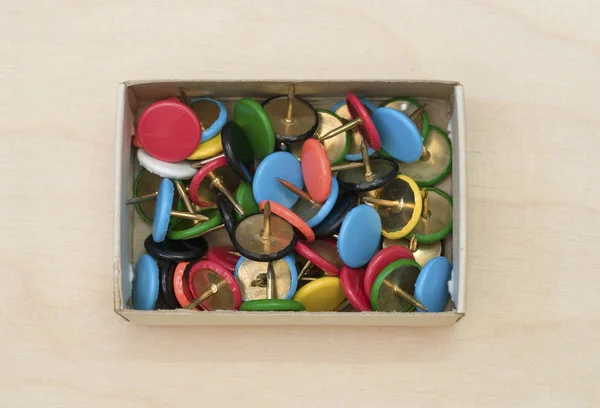 Coloured push pins — Stock Photo, Image