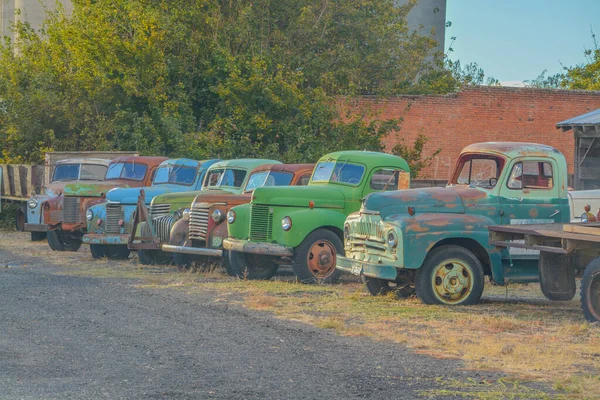 Una Colección Camiones Antiguos Listos Para Ser Restaurados Sprague Washington — Foto de Stock