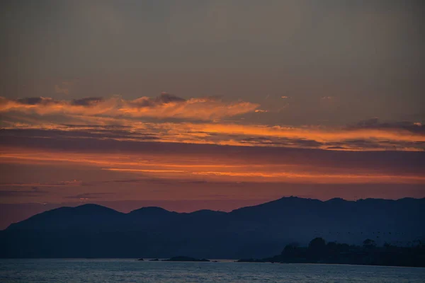 Puesta Sol Sobre Playa Pismo Océano Pacífico Condado San Luis —  Fotos de Stock