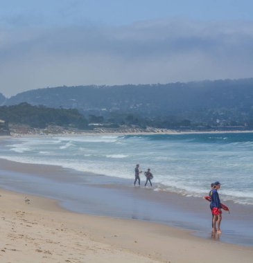 Monterey County, Kaliforniya 'daki güzel Monterey Eyalet Sahili.
