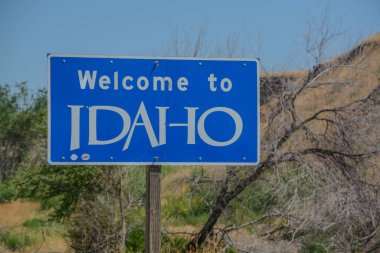 Gezginler için Idaho sınır tabelası 