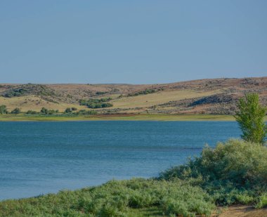 C. Ben Ross Reservoir 'ın Adams County, Hillsdale yakınlarındaki manzarası.