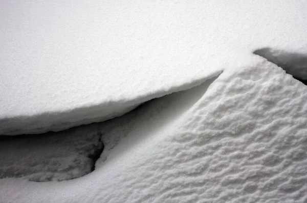 . 冬季的雪地特写. — 图库照片