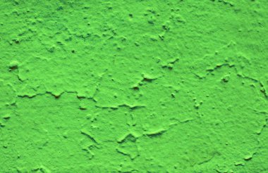 Güzel yeşil desenli sıva duvarda.