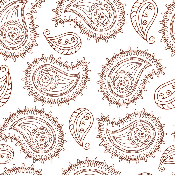 Tatouage au henné style mehndi fond sans couture — Image vectorielle