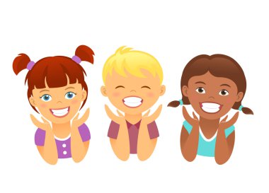 Güzel gülümseme diş çocuk diş hekimliği ile mutlu çocuklar