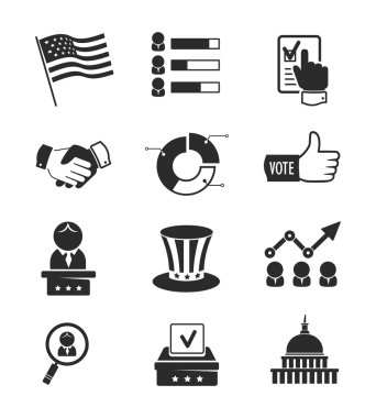 oy ve seçim Icon set