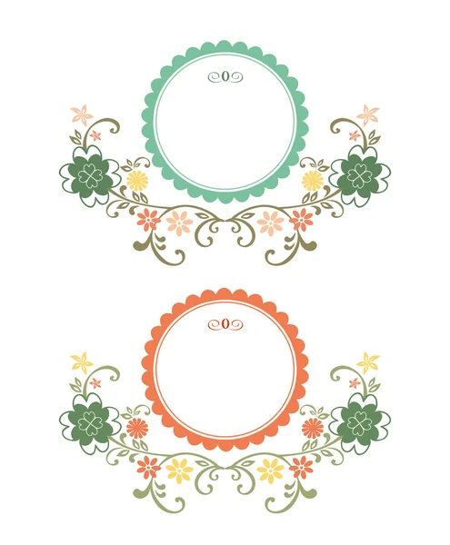 Vintage floral frames — Stock Vector