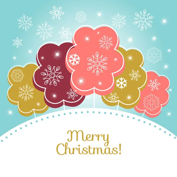 Merry christmas vector card — Stock Vector