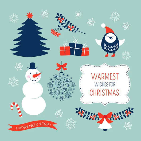 Christmas graphic elements set — Stock Vector