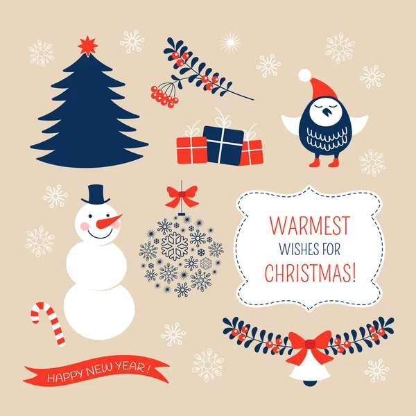 Christmas graphic design elements — Stock Vector