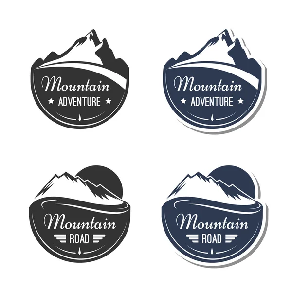 Blue mountains emblem set ⬇ Vector Image by © Teneresa | Vector Stock