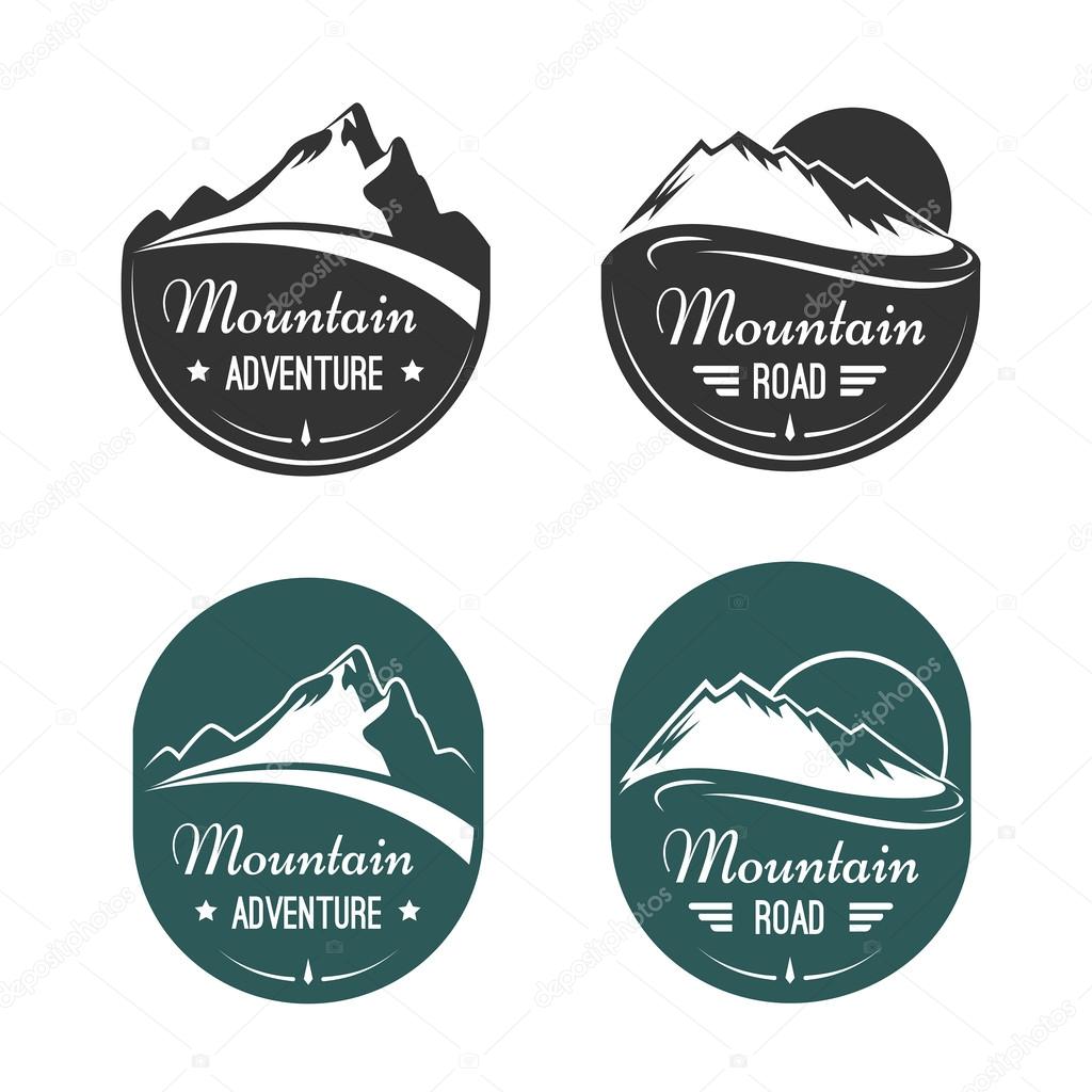 Mountain vector labels