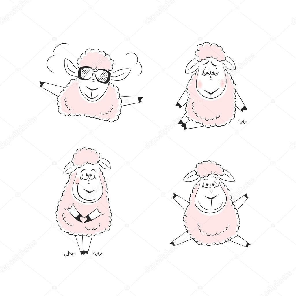 Funny sheep character design