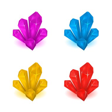 Oyun tasarımı için kristalleri ve elmas kaynaklar