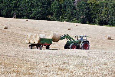 Eski paslı traktör çiftliği