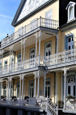 Venedik İtalya 'daki eski evin ön cephesi