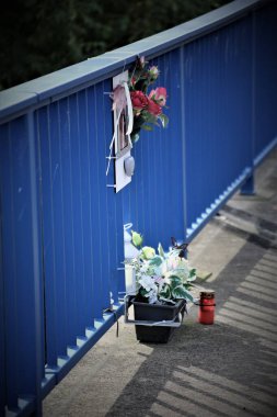 Sahildeki beyaz çit.