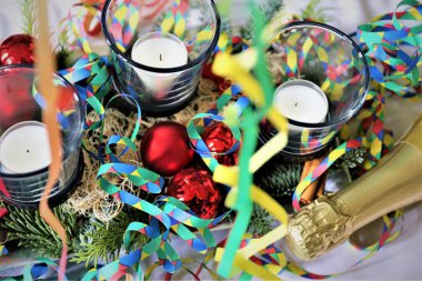 Yeni yılın mutlu bir görüntüsü.