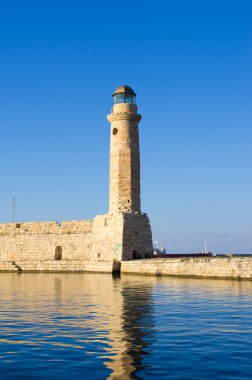 Deniz feneri rethymno, crete, Yunanistan