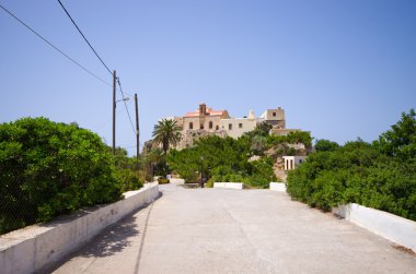 Chrisoskalitissa Manastırı adada Crete, Yunanistan