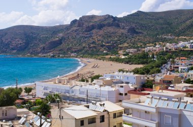 Cityscape Paleochora, Crete, Yunanistan