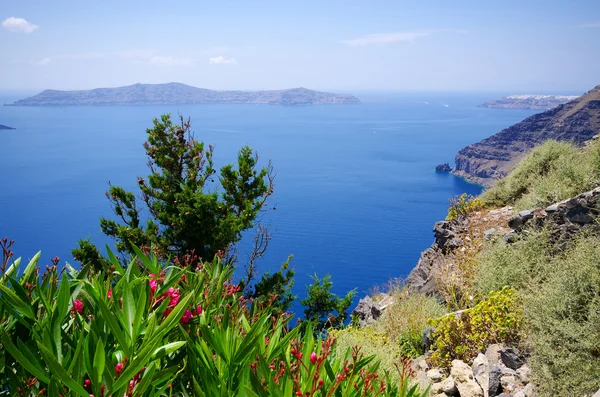 Üzerinde Caldera, Santorini Island, Yunanistan görüntülemek — Stok fotoğraf