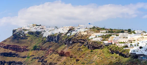 Paisaje urbano de Thira en la isla de Santorini, Grecia —  Fotos de Stock