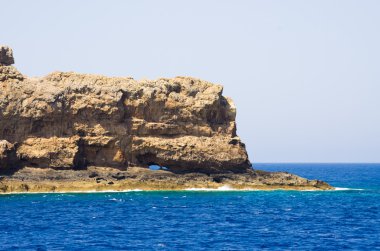 Kayalıklardan yakınındaki ünlü Balos beach, Crete, Yunanistan