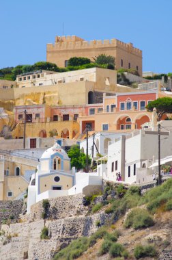 Cityscape Thira Santorini Island, Yunanistan