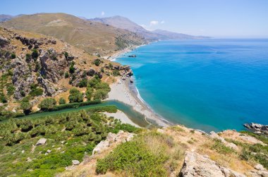 Preveli palm beach adada Crete, Yunanistan