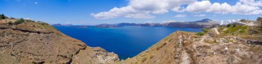 Üzerinde Caldera, Santorini Island, Yunanistan görüntülemek
