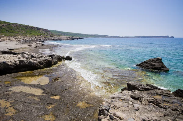 Stony beach on Crete island, Greece — Stock Photo, Image