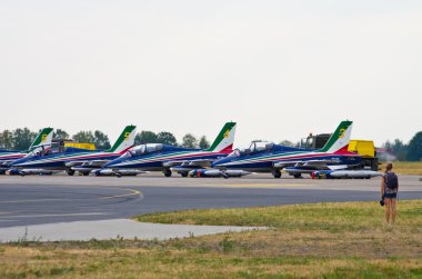 İtalyan Frecce Tricolori oluşumu Radom Airshow, Polonya