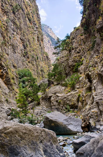 Passagem de Samaria Gorge, Creta, Grécia — Fotografia de Stock