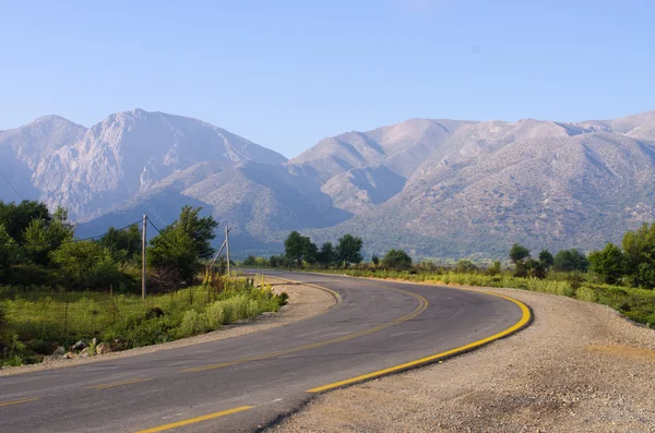 Road in the mountains of Crete island, Greece — Stock Photo, Image