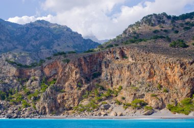 Yüksek dağlar denize, Crete Island, Yunanistan