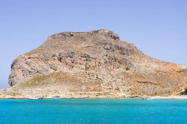 Kayalıklardan yakınındaki ünlü Balos beach, Crete, Yunanistan — Stok fotoğraf