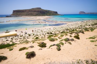 Balos plaj adada Crete, Yunanistan