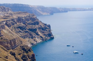 Üzerinde Caldera, Santorini Island, Yunanistan görüntülemek